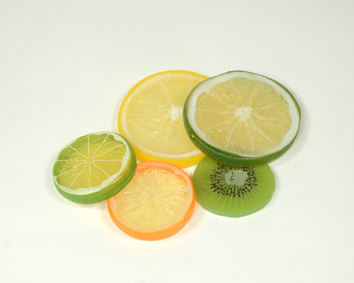 Artificial A set of fruit slices,  code: 02011386