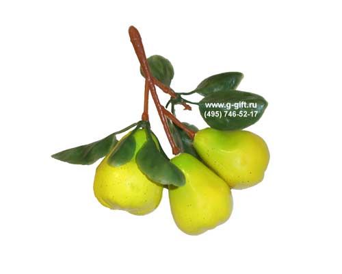 Artificial Pear bunch of three,  code: 0201573