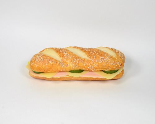 Artificial Sandwich with ham, cheese and cucumber,  code: 01031416